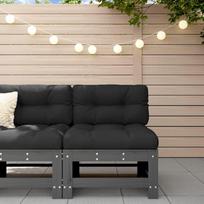 Homgoday Sodo vidurio sofa Pilka masyvo pušies sofos Lauko sofa Sofa Sofa Sodo sofa Gyvenamasis kambarys Terasa Lauko baldai B1