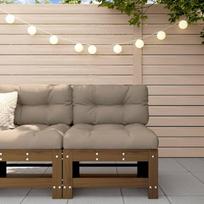 Homgoday Sodo vidurio sofa ruda 1 Kietos pušies medienos sofos Lauko sofa Sofa Sodo sofa Svetainės sofa Terasa Lauko baldai l1