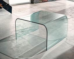 IMAGO FACTORY Greta Modernus stiklinis staliukas svetainei, sofai ir sofai, pagamintas Italijoje, kavos staliukas 90 cm x 10 mm