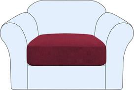 Įtempimo pagalvėlių dangtelis Kanapės pagalvėlė Slipcover Sėdynės dangteliai Kėdė Loveseat Sofa pagalvėlė apsauga Spandex elastinga baldų apsauga sėdynei (Burgundija, 1)