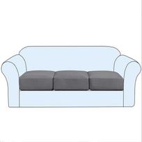 Įtempimo pagalvėlių dangtelis Kanapės pagalvėlė Slipcover Sėdynės dangteliai Kėdė Loveseat Sofa pagalvėlė Apsauga Spandex elastinga baldų apsauga sėdynei (pilka, 3)