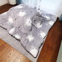 Japoniškas Kotatsu šildymo stalas, Kotatsu japoniškas Tatami kavos staliukas su laikymo vieta Sustiprinta orkaitė Žiemos kepsninė Keturi komplektai Pilka 75 x 75 x 40 cm Pilka 75 x 75 x 40 cm