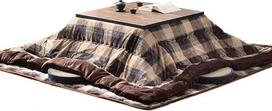 Japoniškas Kotatsu stalas, 4 dalių rinkinys, įskaitant šildymo stalą + antklodę + kilimėlį + šildytuvą, žemas stalas su šildytuvu, žiemos kavos staliukas