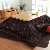 Japoniški baldai Kotatsu stalas 4 dalių rinkinys Daugiafunkcinis medžio masyvo stalas žiemos šildymui Žiemos šildymo stalas Kabantis šildymo stalas Šeimos šilta dovana gyvenamajam kambariui (Brown-A, 12