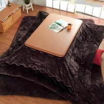 Japoniški baldai Kotatsu stalas 4 dalių rinkinys Daugiafunkcinis medžio masyvo stalas žiemos šildymui Žiemos šildymo stalas Kabantis šildymo stalas Šeimos šilta dovana gyvenamajam kambariui (Brown-B, 80