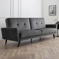 Julian Bowen Tamsiai pilka 3 vietų sofa lova Medinis rėmas su putų ir audinio apmušalais