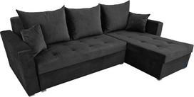 Juodos spalvos kampinė sofa