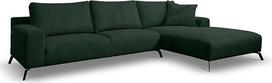 Kampinė sofa be miego funkcijos Kairė/dešinė sofa L formos kampinė sofa Kanapių komplektas Kanapių komplektas Kordiuotas audinys (žalias, dešinysis)
