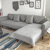 Kanapės užvalkalas Kampinė L formos sofa Velvet Sofos apsaugos užvalkalas 3/2/4 sėdimosios vietos Minkštas skalbiamas neslystantis sofos užvalkalas vaikams, šunims, naminiams gyvūnams (spalva: B, dydis: 110 x 160 cm1 vnt.)