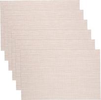 KICHOUSE 6 Wiederverwendbare Platzsets aus PVC mit Stilvollem Gewebtem Design Hitzebeständig und Langlebig als Tischunterlage für Esszimmer und Partys