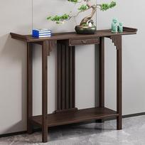 Konsolentisch aus Bambus mit Schublade, Schmaler Flurtisch im Chinesischen Vintage-Stil mit Ablage für Wohnzimmer, Eingangsbereich, Flur(100x31x83cm/39x12x33in)