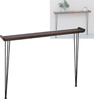 Konsolentisch Schmal, Sideboard Schmal aus Ulmenholz, 20 cm Breite Tischplatte, Erhöhte Kanten mit Absturzsicherung (juoda, 120x80x30 cm/47x31x12 in)