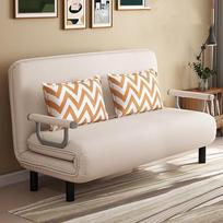 Konvertuojama sofa-lova, 3 in 1 sulankstoma lova su 5 reguliuojamais atlošais ir pagalvėmis, tinginio šezlongas, maža futono kėdė, sofa mažoms erdvėms, balta, 150 cm