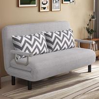 Konvertuojama sofa-lova, 3 in 1 sulankstoma lova su 5 reguliuojamais atlošais ir pagalvėmis, tinginio šezlongas, maža futono kėdė, sofa mažoms erdvėms, pilka, 150 cm