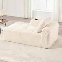 Laidas "Chaise Longue" poilsio kėdė su atsilenkimo funkcija, "Chaise Longue" kėdė be surinkimo, vakuuminė, "Boneless Cloud" sofa su gėrimų laikikliu ir šonine kišene, modulinė minkšta sofa gyvenimui