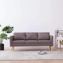 LAPOOH 3 sėdimų vietų audinys Taupe Svetainės sofa Atpalaiduojanti sofa Svetainės kambario baldai Svetainės baldai Sofos baldai Šiuolaikinės sofos