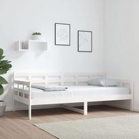 LAPOOH Dienos lova, sofa lova, sofa su miego funkcija, sofa lova, sofa lova, sofa lova, sofa lova, dienos lova, sofa lova, sofa lova, paauglių lova, balta pušies masyvo mediena, 90 x 190 cm