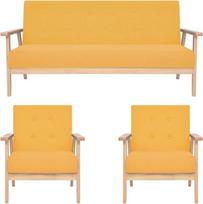 Lauko terasos komplektas, lauko baldų komplektas, karalienės miegamoji sofa, 3-TLG. Sofagarnitur Stoff Gelbcouch,honbay sekcinė sofa,gnixuu sekcinė sofa,Love sac sofa,