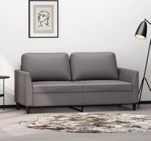 Loveseat 359335 2 vietų sofa sofa 2 vietų sofos sofos sofos svetainei Sofa Loveseat pilka 140 cm dirbtinė oda