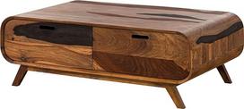 MASSIVMOEBEL24.DE Milano kavos staliukas iš medžio masyvo #235 Sheesham Wood Tamsiai ruda lakuota 120 x 70 x 40 cm Kavos staliukas Sofos staliukas Šalutinis staliukas