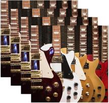 Medžiaginės paklodės, skalbiamos valgomojo stalo paklodės, 4 vnt., elektrinė gitara