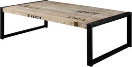 Medžio masyvo baldai Spausdinti pramoninio stiliaus Mango medienos kavos staliukas 140 x 80 kietos geležies #Factory 111