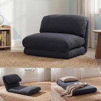 Mendler HWC-E68 Sofa lova Funkcinė kėdė Sulankstoma kėdė Audinys / tekstilė Tamsiai pilka