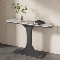 Mid-Century-Konsolentisch für den Eingangsbereich mit Stauraum - Schmaler 120 cm Sofatisch für Wohnzimmer, Flur und Eingangsbereich - Stilvolles graues Design (47,2 Zoll)