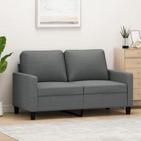 Minkštas minkštasuolis 359156 2-viečių sofa sofa 2-viečiai minkštasuoliai tamsiai pilka 120 cm audinys