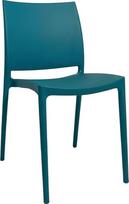 okAffareFatto di Zimbardi Costanza Aukšta plastikinė valgomojo kėdė Petrol Green Comfort Model