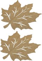 OSALADI 2 Stück Ahornblatt Tischsets aus Farbechtem Vliesstoff Tischuntersetzer für Thanksgiving Deko Abwaschbare Platzsets für Esszimmer Haushalt