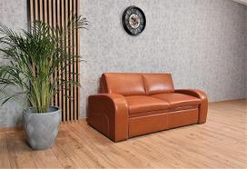 Oslo FS Cognac Tikros odos sofa 180 cm pločio odinė sofa Tikros odos antikvarinė A-12 Light Castanie sofa Pasirinktos spalvos
