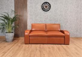 Oslo FS Tikros odos sofa 180 cm pločio su miego funkcija Odinė sofa Tikros odos antikvarinė A-12 Light Castanie sofa Didelė Pasirinktos spalvos