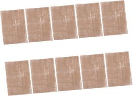 Pakuotė iš 10 kvadratinių Hessian Burlap Placemats Medvilniniai lininiai stalo kilimėliai ir padėkliukai vestuvėms, vakarėliams ir namų dekoravimui
