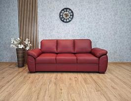 Patogi Oksfordo sofa, pagaminta iš natūralios itališkos odos, 100 % natūrali oda, didelis spalvų pasirinkimas (plotis 230 cm)