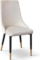 PAZZO DESIGN Cinzia id_1959 4 smėlio spalvos aksomo virtuvės kėdžių rinkinys Valgomojo kėdės Svetainės kėdės Dizaino kėdės Metalinės kojos
