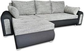 Pilkos/juodos spalvos "Relax" kampinė sofa su miego funkcija