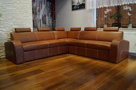 Quattro Meble Antalya II 6Z RE Natūralios odos kampinė sofa 245 x 245 cm Sofa-lova su galvos atlošais, lovos funkcija, lovos dėžė, tikros odos kampinė sofa
