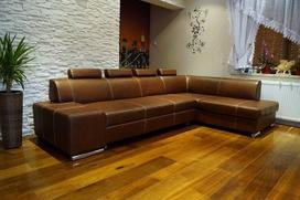 Quattro Meble Tikros odos kampinė sofa London II 4Z 300 x 185 cm Sofa-lova su miego funkcija, lovos dėže ir galvos atlošais Lygi tikra oda Sauvage Cognac Kampinė odinė sofa Didelis pasirinkimas