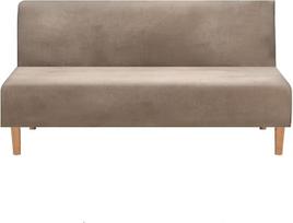 Rankų Futon dangtelis Stretch Sofa Bed Protector Cover Baldų apsauga Elastingas itin minkštas Velvetas Aukštos Spandex audinys Sofa skydas Futon dangtelis (Taupe)