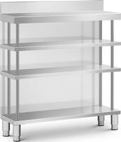 Royal Catering Maitinimo baro stalo stalviršis su apvadu 4 lentynos PELENAS 100 x 30 x 105 cm