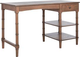 SAFAVIEH Home Collection Henric DSK5712B Kompiuterinis stalas su 1 stalčiumi ir 2 lentynomis rudos spalvos