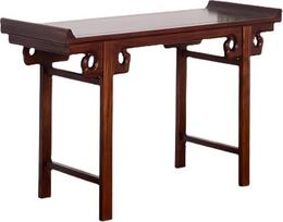 Schmaler Konsolentisch Als Chinesischer Altar Aus Rotem Palisander, Konsolentisch Flur Geschnitzt Für Wohnzimmer Und Büro(100cm/39.4in)