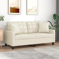 SECOLI 2-vietė dirbtinės odos sofa 2-vietė sofa 2-vietė sofa 2-vietė sofa 2-vietė sofa 2-vietė maža svetainė / miegamasis / biuras / butas Kreminė 2-vietė 140 cm