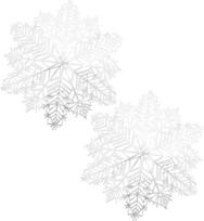 Sewroro 2stücke Schneeflocken Tischset für Weihnachten Hochwertiges Exquisites Design Weiß zum Schutz von Tischen und Dekorationen Feiertage
