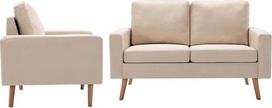 ShGaxin 2 dalių sofos komplektas, sofa lova, sofa, sofa, miegamasis, sofa, paauglio kambarys, sofos komplektas, sofa paauglio kambarys, audinys Cream White