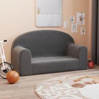 ShGaxin Vaikiška sofa 2-vietė minkšta pliušinė pilka antracito spalvos sofa Lounge Sofa Relaxing Sofa 357012