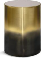 SIMPLIHOME "Curtis" metalinis cilindrinis akcentinis staliukas, metalas, oranžinis, juodas/auksinis, maža pakuotė