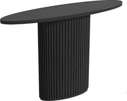 Šiuolaikinis medinis konsolinis staliukas, siaura komoda, prieškambaris, lentyna svetainei, prieškambariui, fojė ir biurui - tvirtas ir stabilus (juodas, 100 x 30 x 80 cm, 39 x 12 x 31 colis)