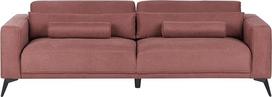 Sofa audinys Burgundijos raudona 3 sėdimos vietos Paminkštintas reguliuojamas atlošas Ange